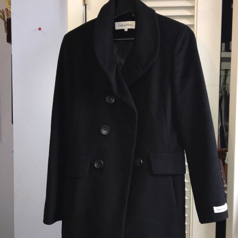 Calvin Klein black coat.